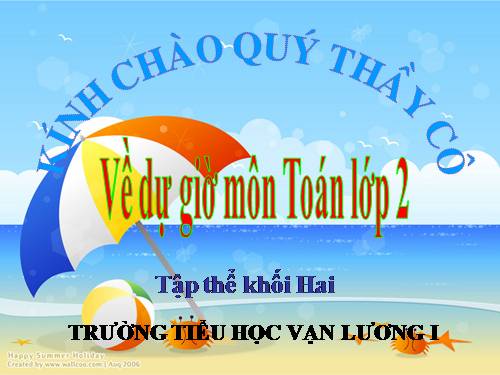 Các Bài giảng khác thuộc Chương trình Toán 2