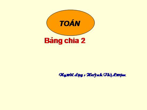 Bảng chia 2