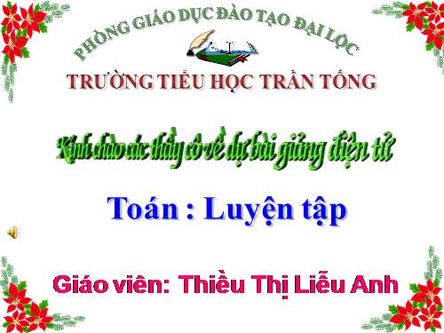 Các Bài giảng khác thuộc Chương trình Toán 2