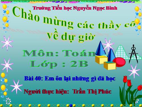 Các Bài giảng khác thuộc Chương trình Toán 2