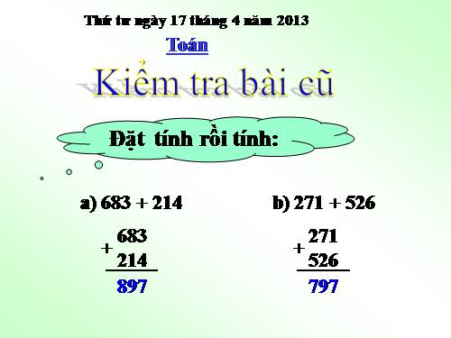 Phép trừ (không nhớ) trong phạm vi 1000