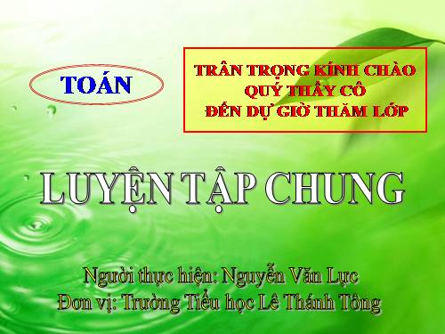 Các Bài giảng khác thuộc Chương trình Toán 2