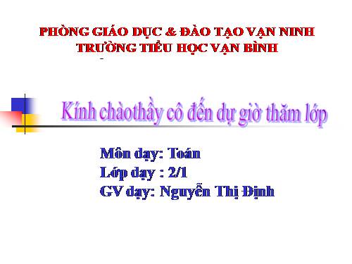 Các Bài giảng khác thuộc Chương trình Toán 2