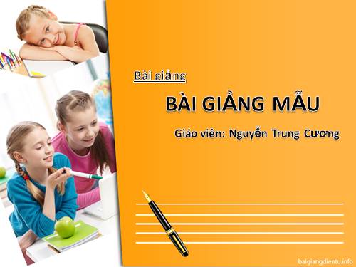 Mẫu soạn giáo án điện tử