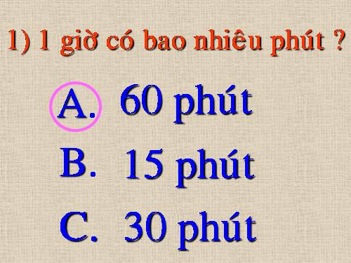 Thực hành xem đồng hồ