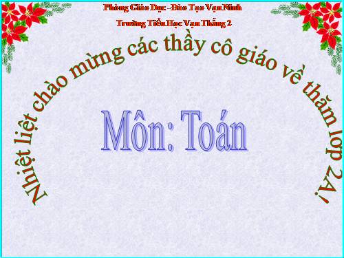 Các Bài giảng khác thuộc Chương trình Toán 2