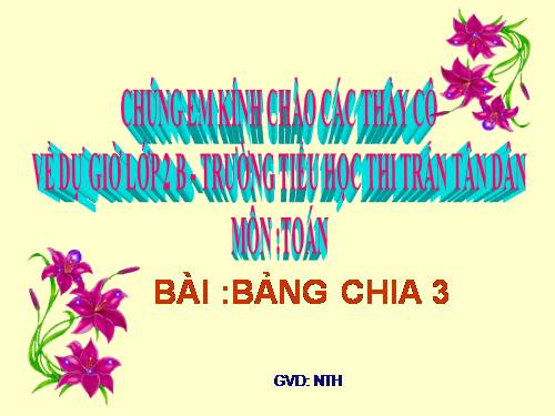 Bảng chia 3