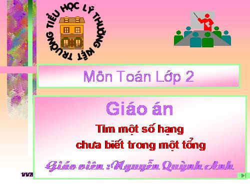 Tìm một số hạng trong một tổng