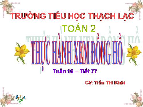 Thực hành xem đồng hồ