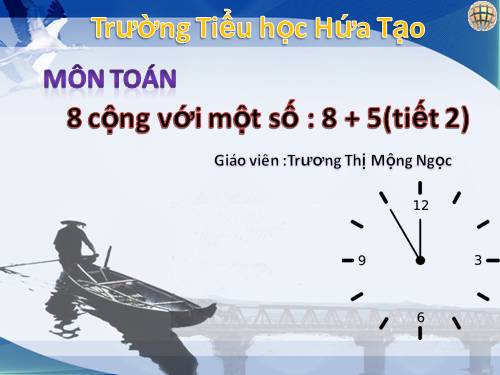 8 cộng với một số: 8 + 5