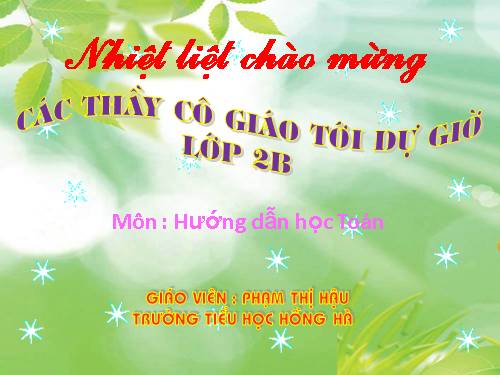 Các Bài giảng khác thuộc Chương trình Toán 2