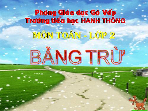 Bảng trừ