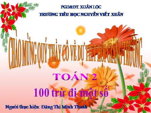 100 trừ đi một số