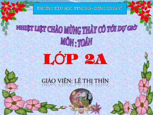 Các Bài giảng khác thuộc Chương trình Toán 2