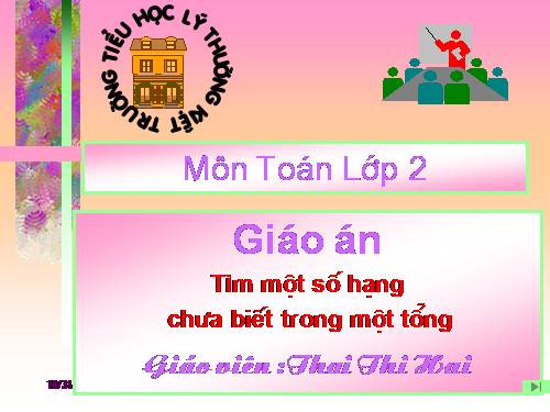 Tìm một số hạng trong một tổng