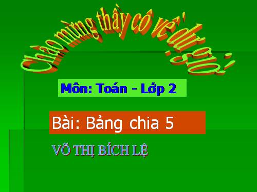 Bảng chia 5