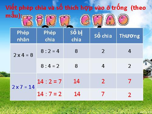 Bảng chia 3