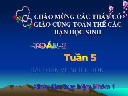 Bài toán về nhiều hơn