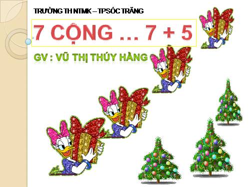 7 cộng với một số: 7 + 5