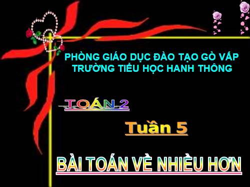 Bài toán về nhiều hơn