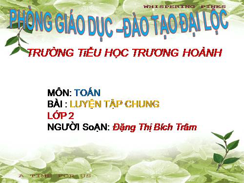 Các Bài giảng khác thuộc Chương trình Toán 2