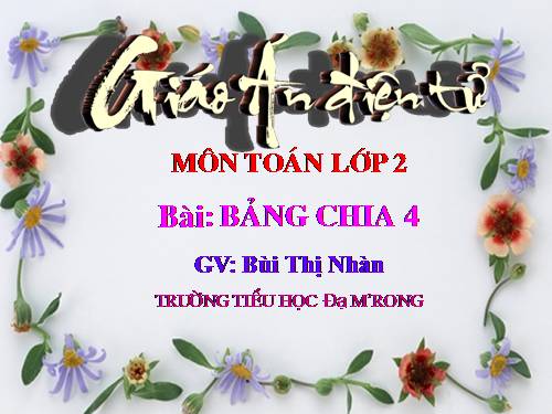 Bảng chia 4