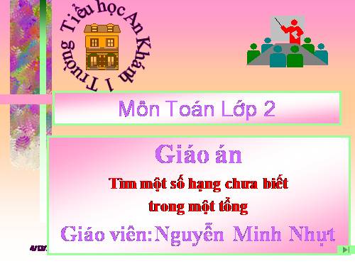 Tìm một số hạng trong một tổng