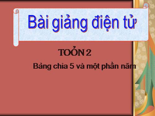 Bảng chia 5