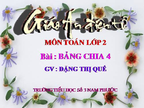 Bảng chia 4