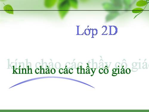 Các Bài giảng khác thuộc Chương trình Toán 2