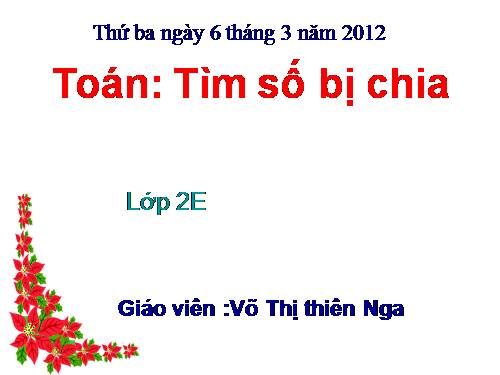 Tìm số bị chia