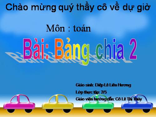 Bảng chia 2