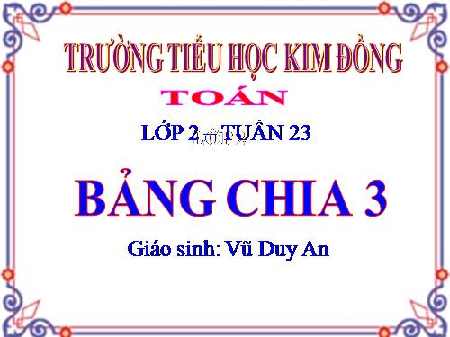 Bảng chia 3