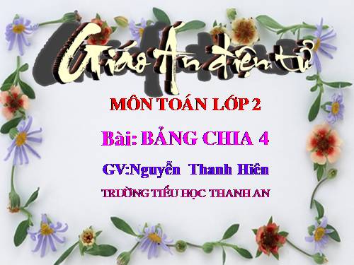 Bảng chia 4