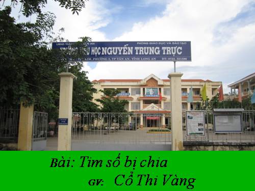 Tìm số bị chia