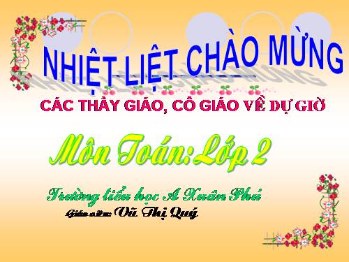 Các Bài giảng khác thuộc Chương trình Toán 2