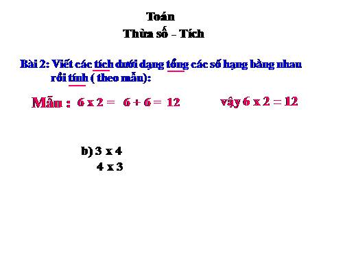 Thừa số - Tích