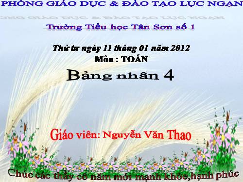 Bảng nhân 4