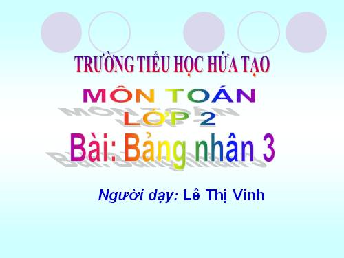 Bảng nhân 3