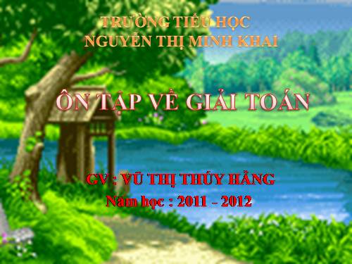 Ôn tập về giải toán