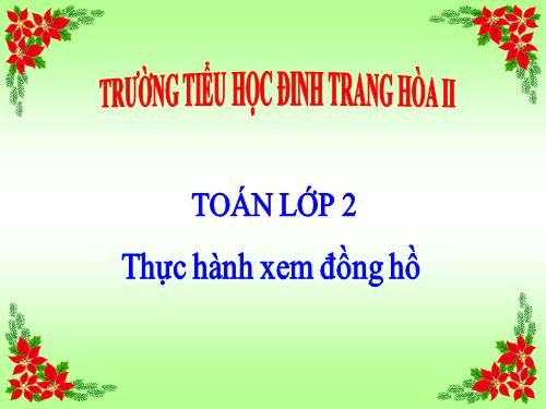 Thực hành xem đồng hồ