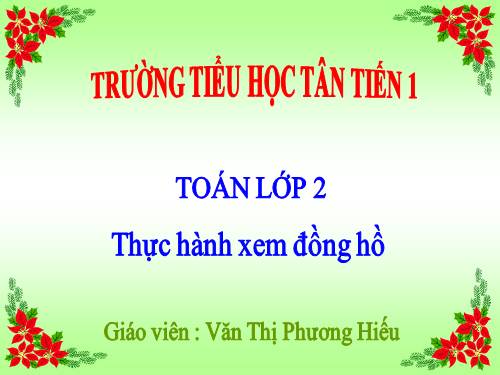 Thực hành xem đồng hồ