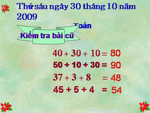 Phép cộng có tổng bằng 100