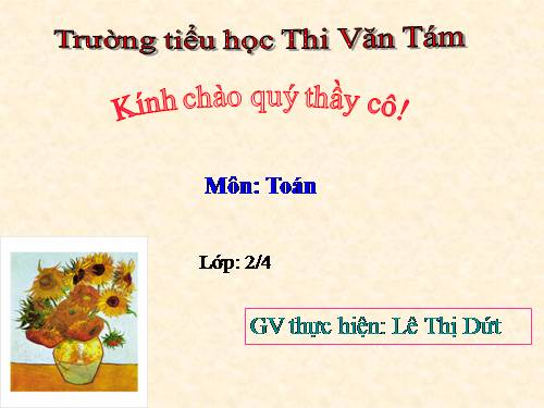 Các Bài giảng khác thuộc Chương trình Toán 2