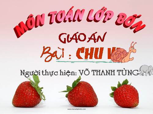 Chu vi hình tam giác - Chu vi hình tứ giác