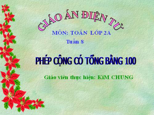 Phép cộng có tổng bằng 100