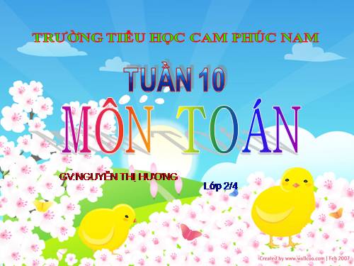 Số tròn chục trừ đi một số