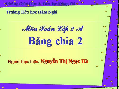 Bảng chia 2