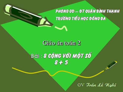 8 cộng với một số: 8 + 5