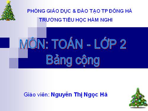 Các Bài giảng khác thuộc Chương trình Toán 2